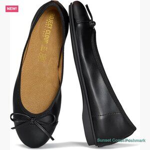 Memory Foam Ballet Flats Eco-Crafted Leather Non-Slip Comfortable Shoes